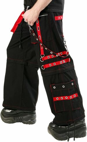 Prime Quality Men's Gothic Handmade Bondage Trouser Punk Rock Transformer Black Red Gothic Pant/USA/Pants in Saudi Arabia
