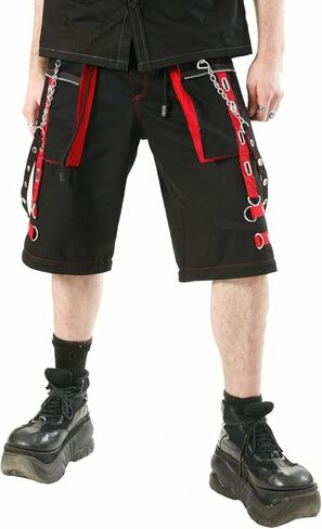 Prime Quality Men's Gothic Handmade Bondage Trouser Punk Rock Transformer Black Red Gothic Pant/USA/Pants in Saudi Arabia