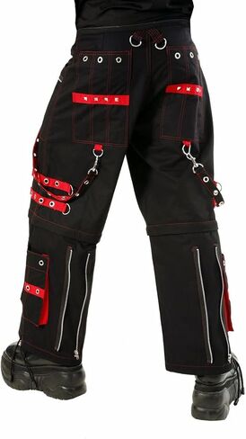 Prime Quality Men's Gothic Handmade Bondage Trouser Punk Rock Transformer Black Red Gothic Pant/USA/Pants in Saudi Arabia