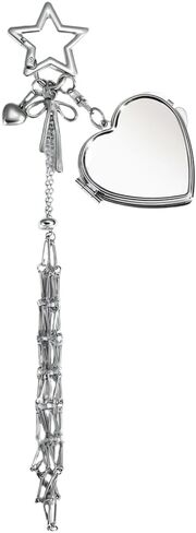 MiOYOOW Lipstick Holder Keychain, Stainless Steel 2 in 1 Lightweight & Portable Gloss Holder with Mirror for Women, Purse in Saudi Arabia