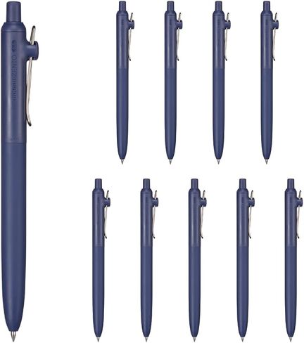 三菱鉛筆 uniball ZENTO Standard Model Rollerball Pen, Extra Fine 0.38mm, Water-Based Black Ink, Ultra-Smooth with Reduced Friction, Brick Orange, Pack of 10 (UBNZSC38.38) in Kuwait