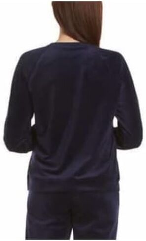Gloria Vanderbilt Women's Long Sleeve Velour Pullover Top (Medium, Navy) in Saudi Arabia