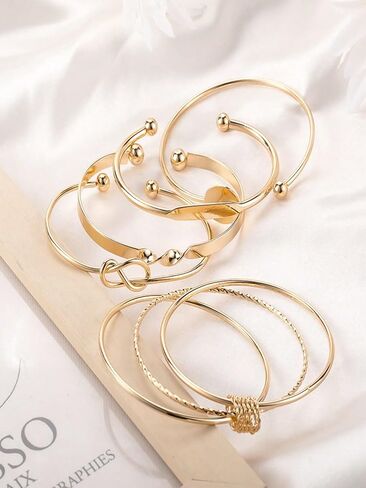 Gold Bangle Bracelets for Women Adjustable Cuff Bracelet Jewelry Elegant Gold Bangle Bracelets Gifts for Women in Saudi Arabia