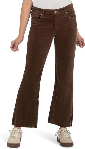 KUT from the Kloth Womens Kelsey Mid Rise Ankle Flare-Inset Leg in Saudi Arabia