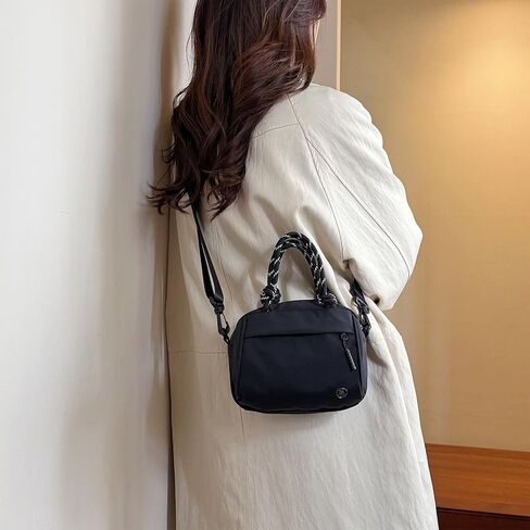 Unisex Nylon Multi Pockets Small Crossbody Bag with Zipper Colorblocked Shoulder Bag Shoulder Crossbody Bag for Work Shopping in Saudi Arabia