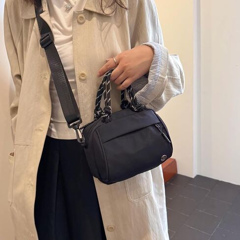 Unisex Nylon Multi Pockets Small Crossbody Bag with Zipper Colorblocked Shoulder Bag Shoulder Crossbody Bag for Work Shopping in Saudi Arabia