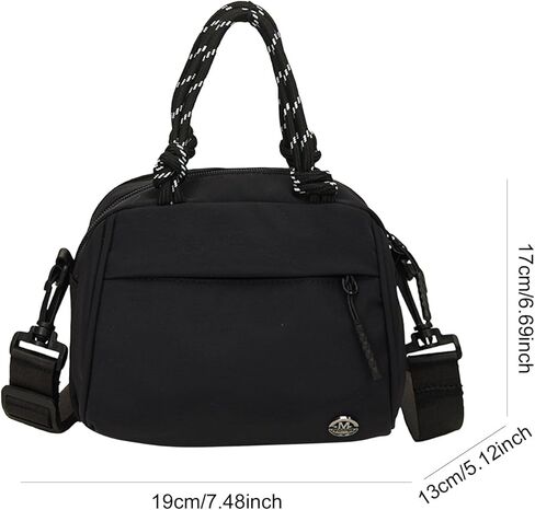 Unisex Nylon Multi Pockets Small Crossbody Bag with Zipper Colorblocked Shoulder Bag Shoulder Crossbody Bag for Work Shopping in Saudi Arabia