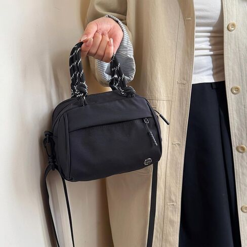 Unisex Nylon Multi Pockets Small Crossbody Bag with Zipper Colorblocked Shoulder Bag Shoulder Crossbody Bag for Work Shopping in Saudi Arabia