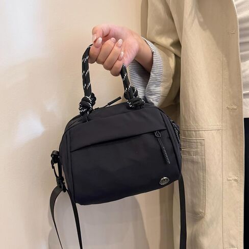 Unisex Nylon Multi Pockets Small Crossbody Bag with Zipper Colorblocked Shoulder Bag Shoulder Crossbody Bag for Work Shopping in Saudi Arabia