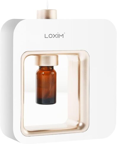 ناشر روائح العلاج العطري من لوكسيم برايد مع مجموعة نهارية هادئة من الزيوت العطرية، ناشر بدون ماء مع الزيوت العطرية، بدون حرارة، هادئ، يعمل بالبطارية لغرفة المعيشة والمكتب والمنزل والسيارة (أبيض) in Kuwait