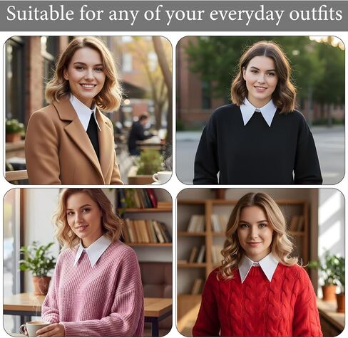 Detachable Collar for Woman Dickey Fake Collar Cotton Classic Half Shirt Blouse White False Collars Tops for Women Girls Daily Wear in Saudi Arabia