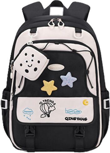 Girls Backpack Cute Star Bookbag for Elementary Middle School Kids Teens Kawaii Book Bag Preppy Y2k Aesthetic Back Pack 6-8 8-10 10-12 (Blue) in Saudi Arabia