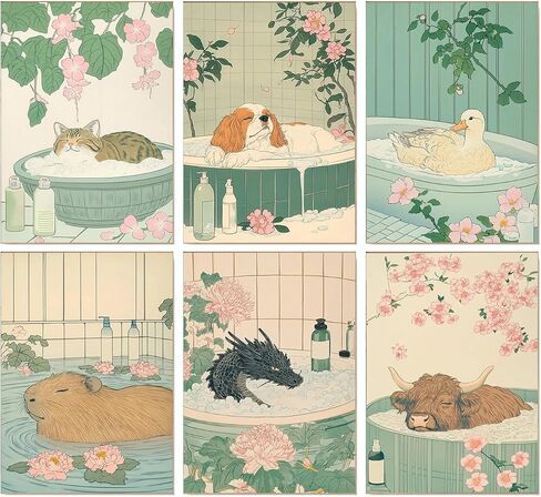 6 حزمة الطلاء المناظر الطبيعية بواسطة أرقام أرقام للبالغين - سهلة اللوحة الزيتية المائية الأكريليك بالرقم بدون إطار ، طلاء DIY شلال البالغ بالأرقام على قماش الجدار المنزلي 12x16inch in Kuwait