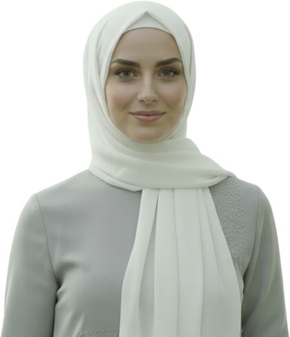 Magnetic Hijab Chiffon No Pin Women Islamic Prayer Scarf Built-in Undercap Lightweight Modest Fashion in Saudi Arabia