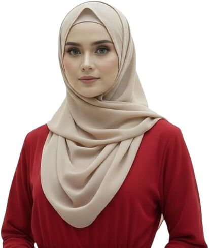 Magnetic Hijab Chiffon No Pin Women Islamic Prayer Scarf Built-in Undercap Lightweight Modest Fashion in Saudi Arabia