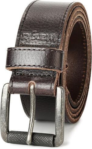 Wrangler Men's Pebble Leather Belt, 38mm Roller Buckle Casual Everyday Belt for Jeans, Gift for Men in Saudi Arabia
