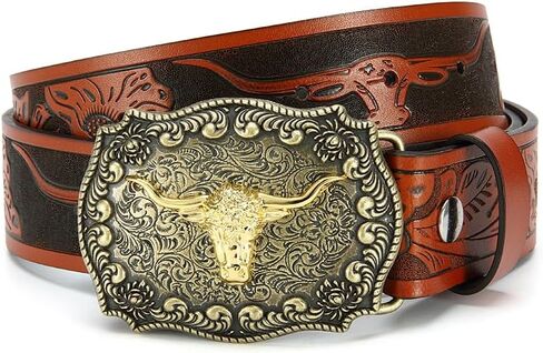 Ratchet Cowboy Belt, Western Ratchet Belts for Men Ratchet Western Belt with Automatic Cowboy Buckle in Saudi Arabia