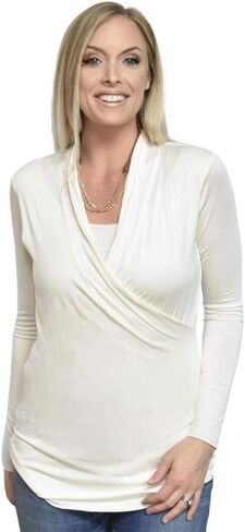 Isabella Raw Edge Nursing Top - Long Sleeve in Saudi Arabia