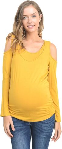 Women's Maternity Nursing Shirts Top - Tee, Long Sleeve, Breastfeeding, Round Neck in Saudi Arabia