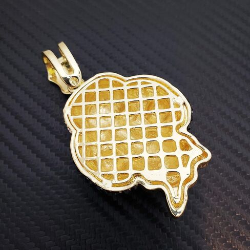 Hip Hop Iced Tekashi69 Lab Diamond Gold Plated Large Jigsaw Charm Pendant in Saudi Arabia