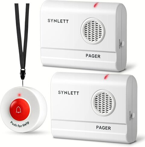 Call Button for Elderly and Caregiver Pager Portable SOS Alert System Alarm for Nurse Call Seniors Patients Emergency Home in Saudi Arabia