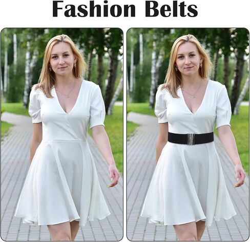 Black Stretchy Belt Women's Wide Elastic Belts For Women Black Vintage Stretch Cinch Waist Belt Stretchy Women's Wide Elastic Belts For Dresses in Saudi Arabia