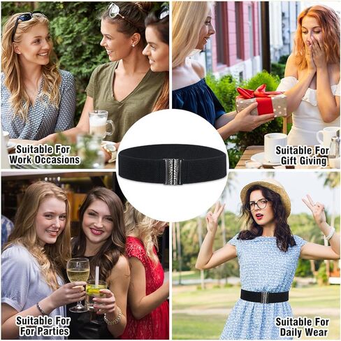 Black Stretchy Belt Women's Wide Elastic Belts For Women Black Vintage Stretch Cinch Waist Belt Stretchy Women's Wide Elastic Belts For Dresses in Saudi Arabia