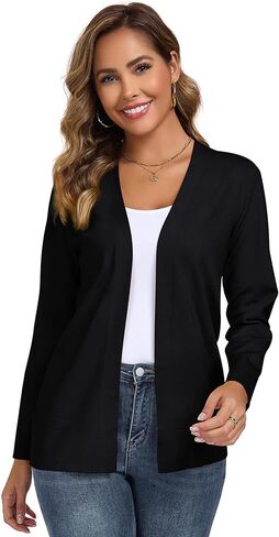 Cardigan Sweaters for Women Open Front Long Sleeve Lightweight Knit Sweater Cardigans in Saudi Arabia