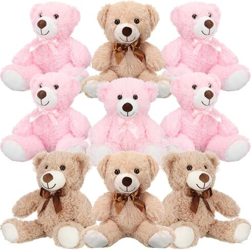 Zhanmai 9 حزم لطيف الدب حيوانات محشوة 14 بوصة أفخم الدببة في 7 ألوان الحيوانات المحشوة بالجملة ل in Kuwait