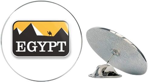 مصر مستديرة معدنية 0.75 بوصة طية صدر السترة دبوس قبعة قميص دبوس التعادل تك Pinback in Kuwait