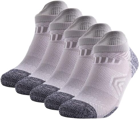 5 Pairs Cushioned Ankle Socks for Women Men Quick-Dry Moisture Wicking Anti-Friction Athletic Socks One Size in Saudi Arabia