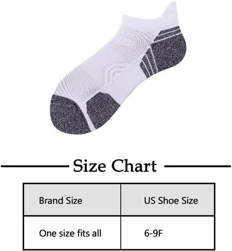 5 Pairs Cushioned Ankle Socks for Women Men Quick-Dry Moisture Wicking Anti-Friction Athletic Socks One Size in Saudi Arabia
