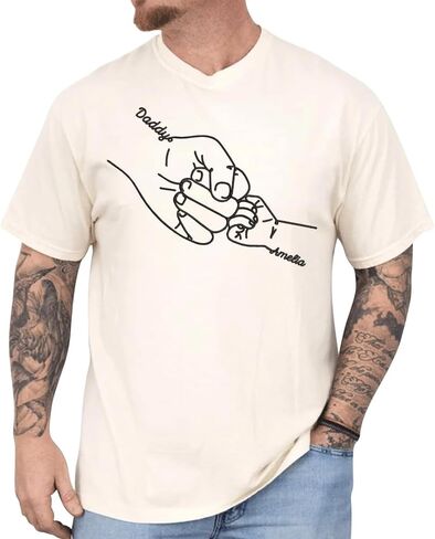 Personalized Dad Embroidered Shirt with Kids Names, Custom Dad Gift, Daddy Gift from Daughter Son, Fathers Day Shirt in Saudi Arabia