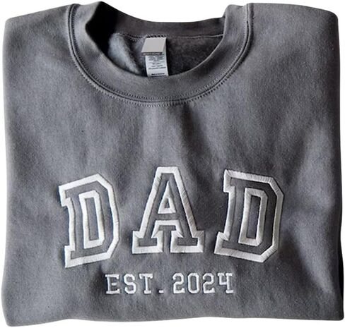 Personalized Dad Embroidered Shirt with Kids Names, Custom Dad Gift, Daddy Gift from Daughter Son, Fathers Day Shirt in Saudi Arabia