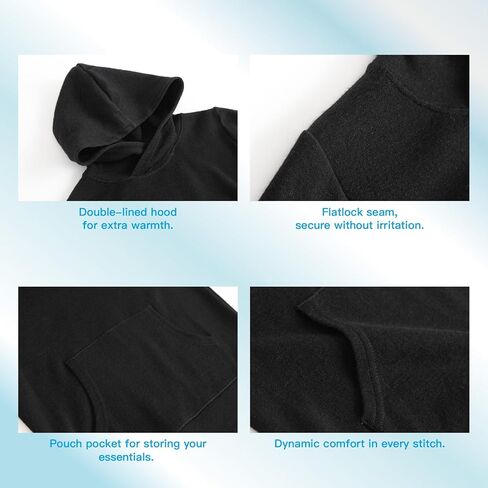 MERINNOVATION Merino Wool Cotton kids hoodies for boys girls Classic Merino Thermal Hooded Sweatshirt for children in Saudi Arabia