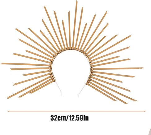 Golden Halo Sun Headband Flower Goddess Crown for Women's Cosplay Halloween Mardi Gras Party Wedding Decoration Costume Accessories in Saudi Arabia