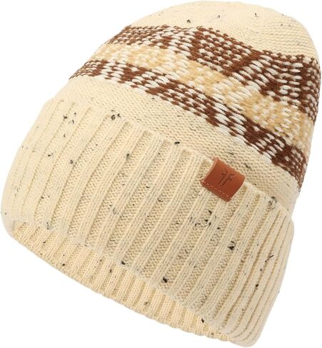 قبعة Frye النسائية من Tweed Fair Isle Cuff قبعة صغيرة أنيقة وقبعة إكسسوارات عصرية للطقس البارد in Kuwait
