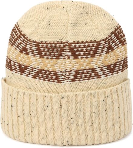 قبعة Frye النسائية من Tweed Fair Isle Cuff قبعة صغيرة أنيقة وقبعة إكسسوارات عصرية للطقس البارد in Kuwait