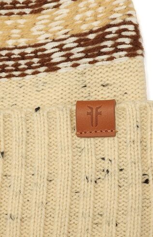 قبعة Frye النسائية من Tweed Fair Isle Cuff قبعة صغيرة أنيقة وقبعة إكسسوارات عصرية للطقس البارد in Kuwait