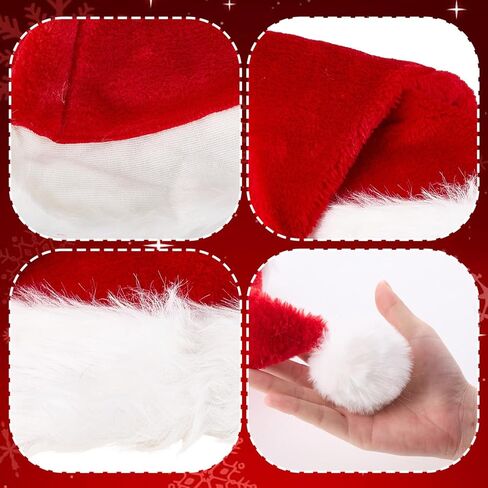 hoyuwak 2 PCS Santa Costume Accessories Santa Hat and Beard Xmas Christmas Hat Beard Mask Face Cover Decorations for Adult Women Men in Saudi Arabia