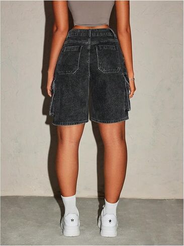 Women's Jorts Baggy Jean Shorts Denim Low Waist Y2K Bermuda Cargo Shorts in Saudi Arabia