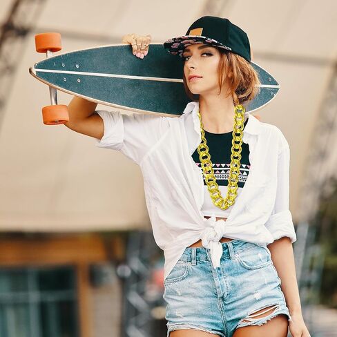 6PCS 31.4 Inch Hip Hop Chains, Chunky Gold Rapper Necklaces for Men & Women, 80s 90s Costume Accessories in Saudi Arabia