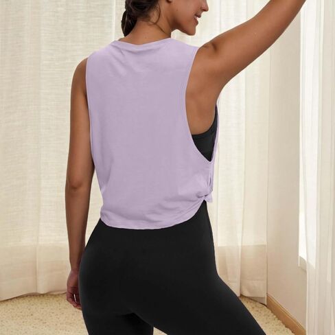 Tank Tops for Women Casual Sleeveless Sports Side Hollow Vest Lightweight Breathable Activewear Workout Yoga Crop Shirts in Saudi Arabia
