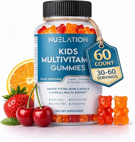 Kids Multivitamin Gummies, 30-60 Day Supply with 14 Essential Kids Vitamins & Minerals. Toddler Vitamins for Overall Wellness. Non-GMO, Gelatin-Free, Gluten-Free, Vegetarian Children Vitamin in Saudi Arabia