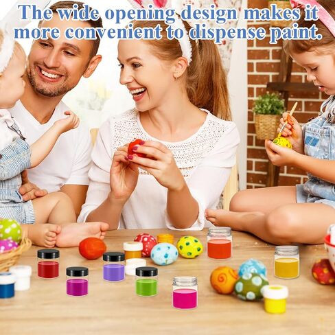 100 Pack 4Oz Plastic Jars Round Clear Cosmetic Container with Black Lids, Wide Mouth Small Jars Leak-Proof for Lotion, Cream, Ointments, Makeup, Eye shadow, Rhinestone, Samples, Pot, Travel Storage in Kuwait