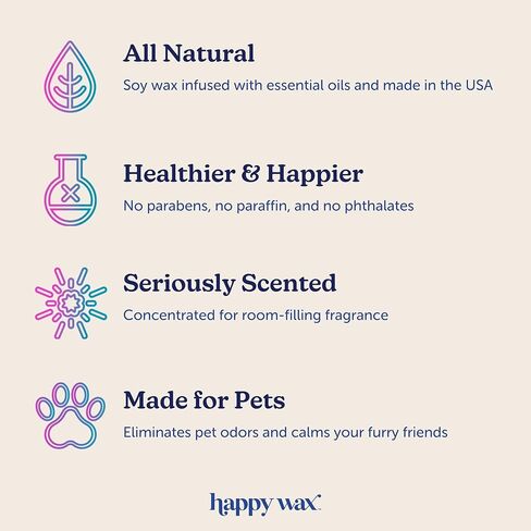 Happy Wax Teakwood Trails Wax Melts for Pet Owners – Odor Eliminating, Calming, Pet-Safe, Non-Toxic, Dye-Free, Perfect for Use with Wax Warmers - 8oz Pouch in Saudi Arabia