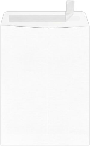 LUXPaper 9 x 12 Open End Envelopes | Peel & Press | Bright White | 80lb. Text | 50 Qty in Saudi Arabia