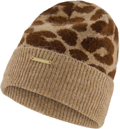 Michael Kors Womens Wooly Leopard Crown Cuff Hat in Saudi Arabia