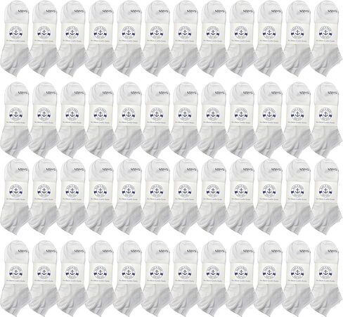 BILLIONHATS 48 زوجًا من الجوارب النسائية المصنوعة من القطن بنسبة 97% للبيع بالجملة، جوارب رفيعة منخفضة القطع للكاحل in Saudi Arabia