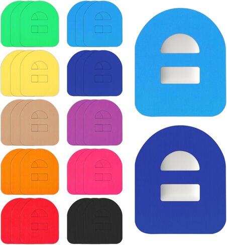 30 قطعة من الرقع اللاصقة المتوافقة مع Omnipod 5، ملصقات مراقبة الجلوكوز المقاومة للماء، رقع مستشعر CGM قابلة للتنفس ومضادة للعرق مع شريط، لا تسبب الحساسية وخالية من اللاتكس (ملونة) in Kuwait